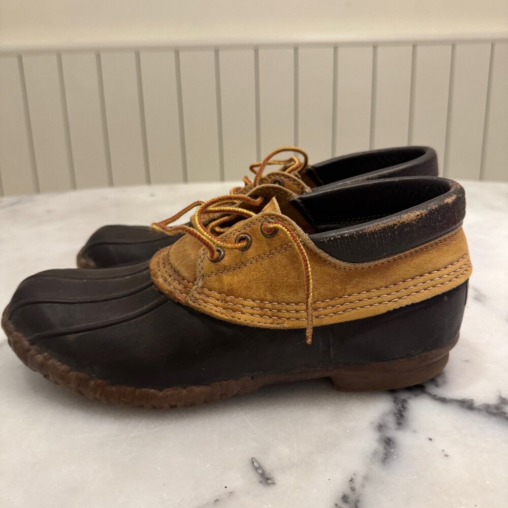 Vintage LL Bean Original Maine Hunting Shoe Leather Duck Boot 3 Hole USA sz 10